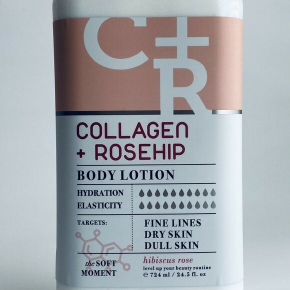 NEW Soft Moment Home & Body Company Collagen Rosehip Hibiscus Rose Lotion 24.5oz - Picture 2 of 5